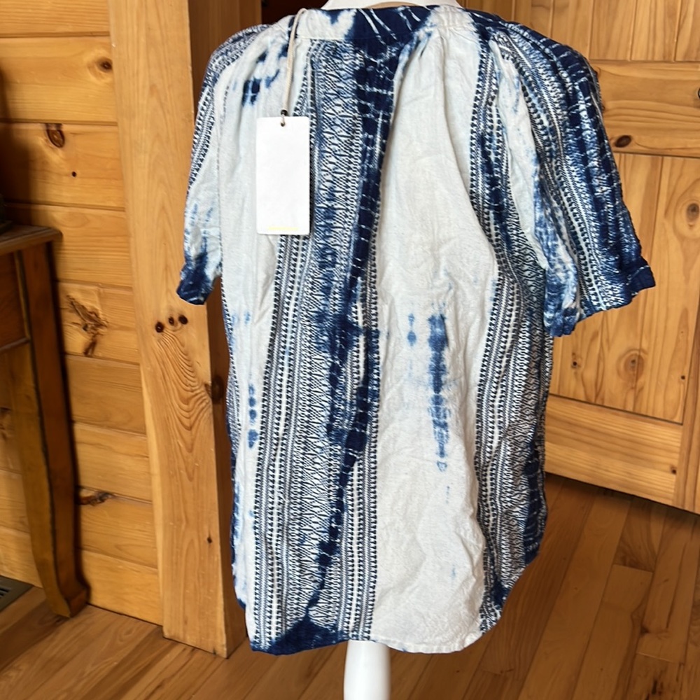 Dylan tie dye hippie boho gauzy cotton top - Picture 9 of 12